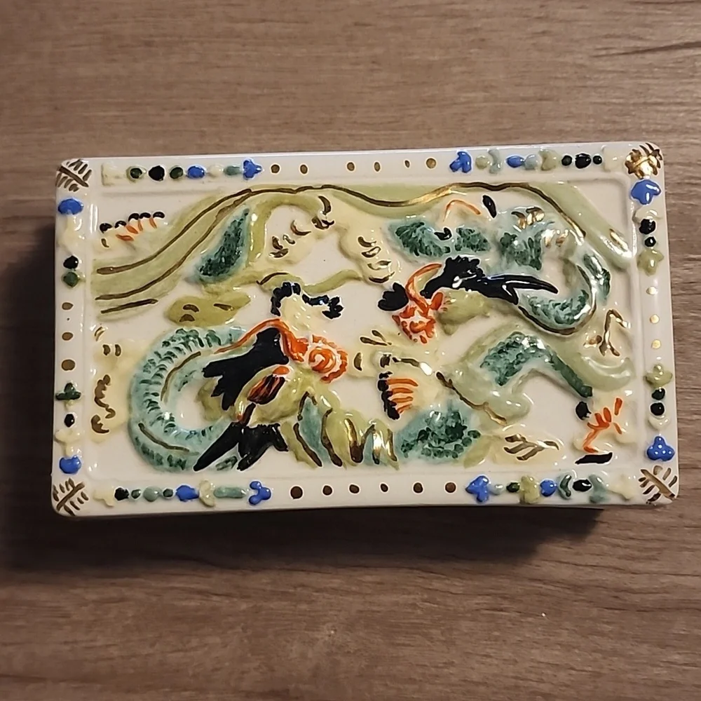 Ceramic jewelry Trinket container